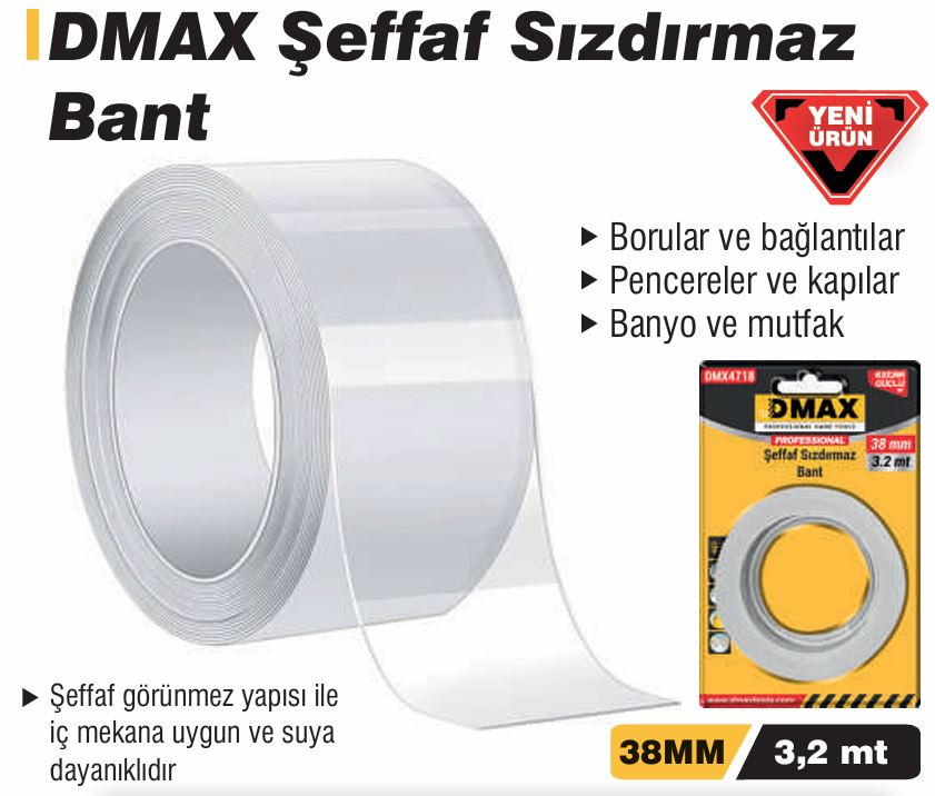 DMAX DMX4718 SEFFAF SIZDIRMAZ BANT 38 MM*3,2 M